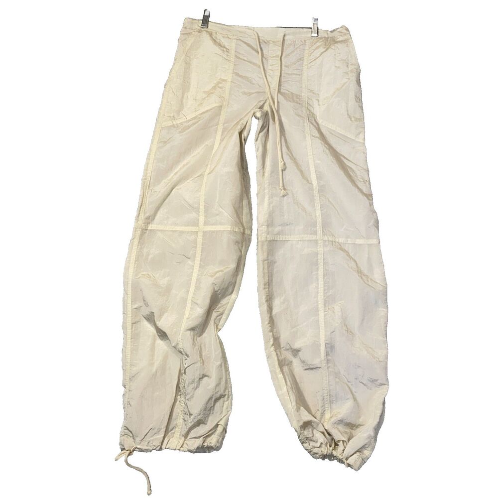 Wild Fable Parachute Pants Women Size Extra Small Rise Tan Khaki Cargo NWT